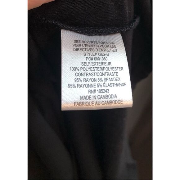 Bobeau Collection black chiffon mixed media tunic - Picture 7 of 7